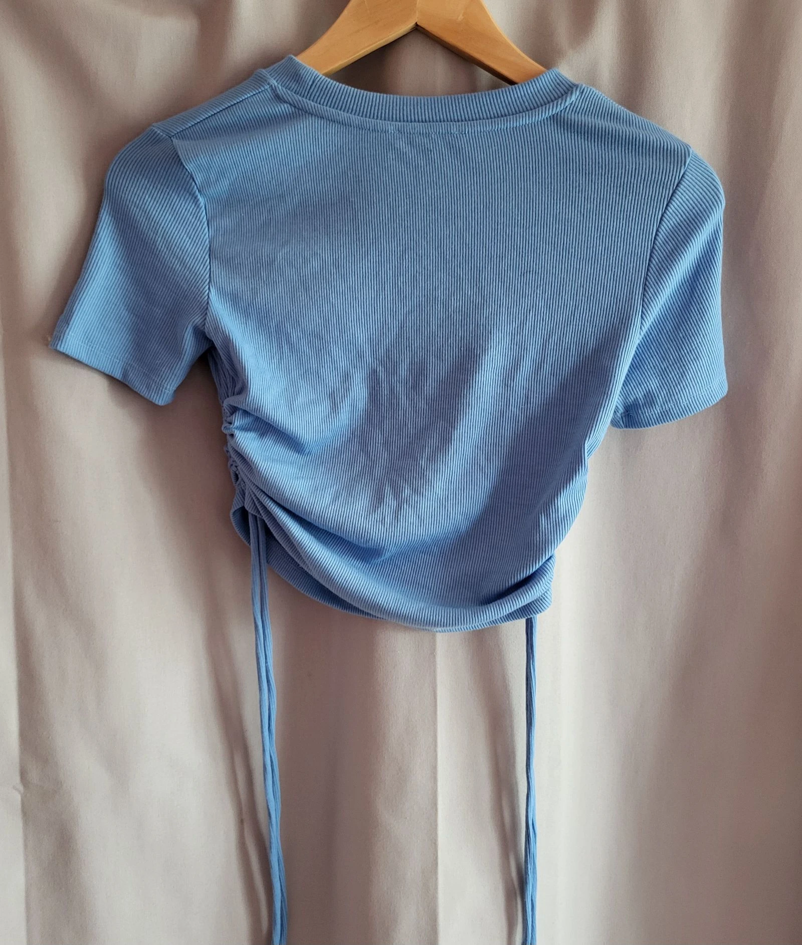 Blusa corta azul Zara – photo 5